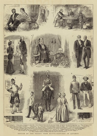 Return of the Troops from Egypt, Sketches in Advance by William Ralston